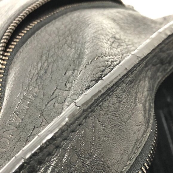 PRADA VA0802 Front pocket Bag Shoulder Bag Leather Black - Picture 6 of 16